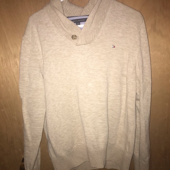 Tommy Hilfiger Tan Knit Sweater - Picture 1 of 4